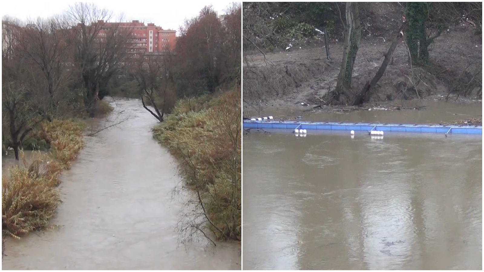 La piena dei fiumi Aniene e Tevere a Roma: le immagini da Ponte delle Valli e Ponte Tor di Quinto